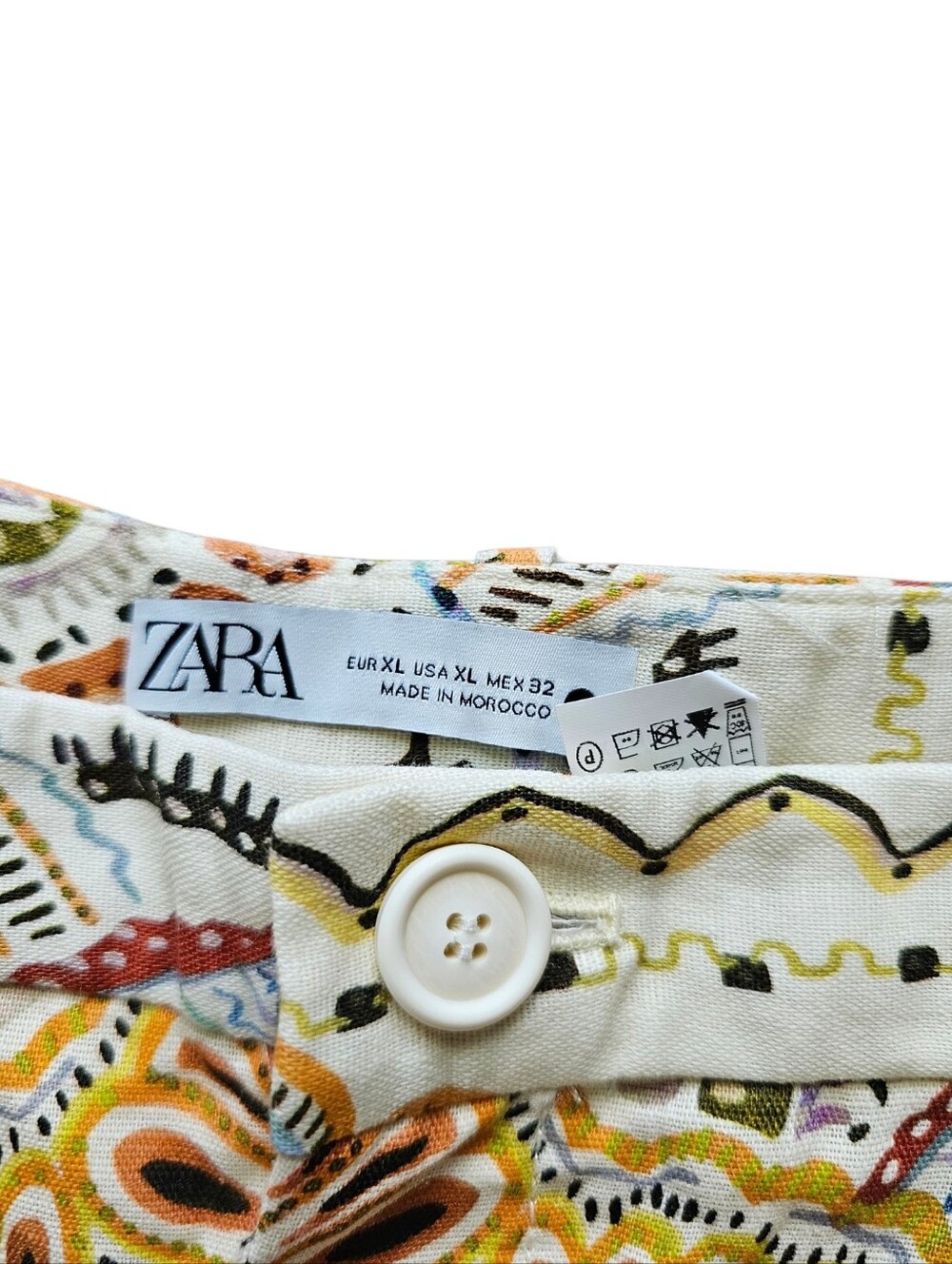 Zara Paisley Print Cotton Linen Blend Blazer Pant Set - Picture 7 of 11